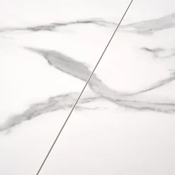 Garnero Arredamenti Tavoli Laccati|Tavoli Da Pranzo-Tavolo allungabile 160/200cm moderno effetto marmo bianco Lucinda