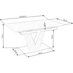 Garnero Arredamenti Tavoli Da Pranzo|Tavoli Allungabili-Tavolo allungabile 160/200cm moderno rovere nero Pescara