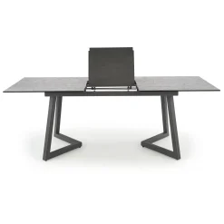 Garnero Arredamenti Tavoli Da Pranzo|Tavoli Allungabili-Tavolo allungabile 160/210cm moderno vetro acciaio grigio Jennifer