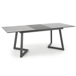 Garnero Arredamenti Tavoli Da Pranzo|Tavoli Allungabili-Tavolo allungabile 160/210cm moderno vetro acciaio grigio Jennifer