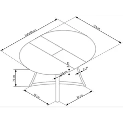 Garnero Arredamenti Tavoli Rotondi|Tavoli Da Pranzo-Tavolo allungabile 118/148cm rotondo rovere antracite nero Ortensia Gihome®