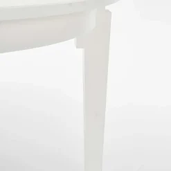 Garnero Arredamenti Tavoli Rotondi|Tavoli Da Pranzo-Tavolo allungabile 100/200cm rotondo moderno bianco Robin