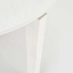 Garnero Arredamenti Tavoli Rotondi|Tavoli Da Pranzo-Tavolo allungabile 100/200cm rotondo moderno bianco Robin