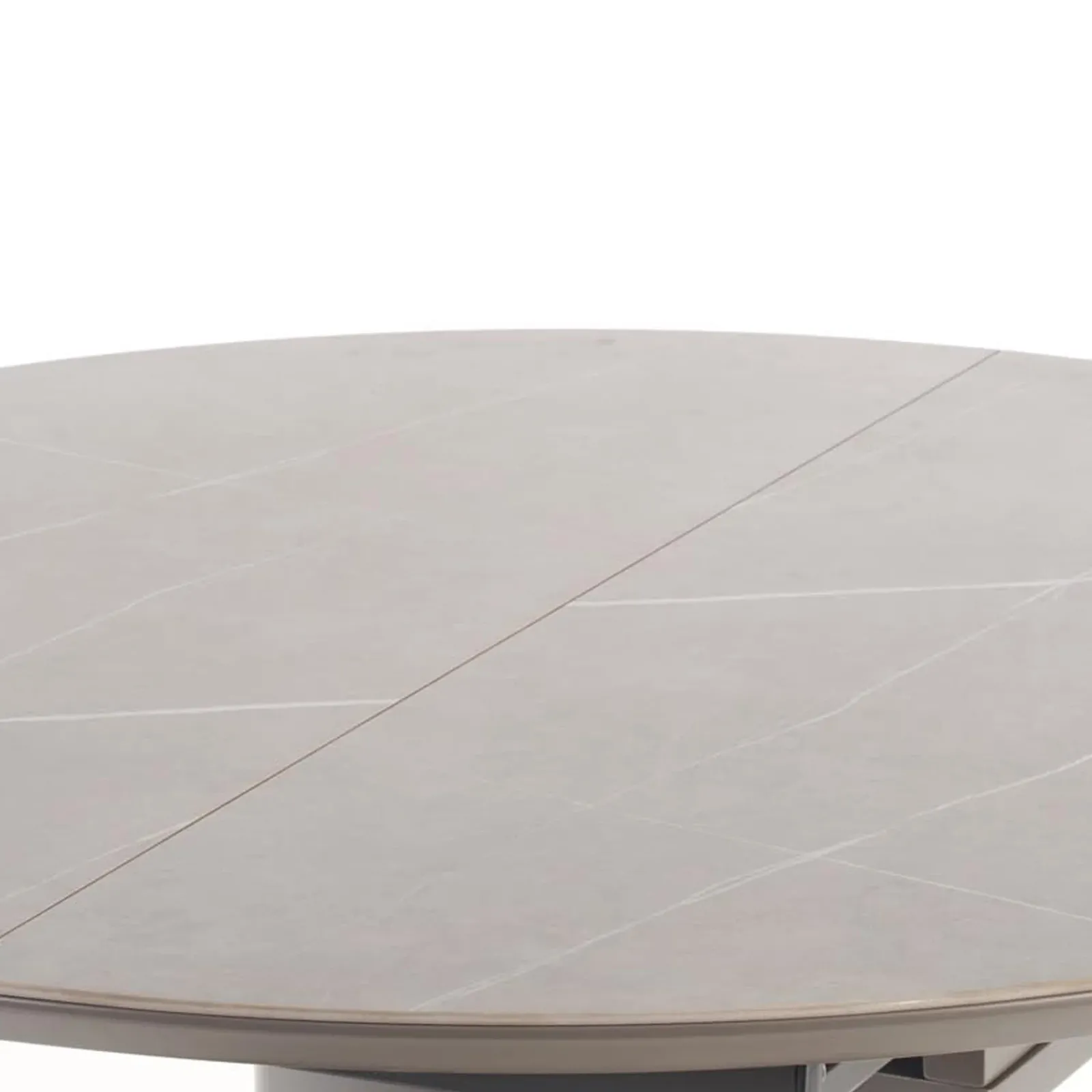 Garnero Arredamenti Tavoli Rotondi|Tavoli Da Pranzo-Tavolo allungabile 120/160cm rotondo marmo grigio oro Ticino