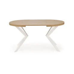 Garnero Arredamenti Tavoli Rotondi|Tavoli Da Pranzo-Tavolo allungabile 100/250cm rotondo rovere dorato bianco Sarajevo