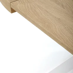 Garnero Arredamenti Tavoli Rotondi|Tavoli Da Pranzo-Tavolo allungabile 100/250cm rotondo rovere dorato bianco Sarajevo