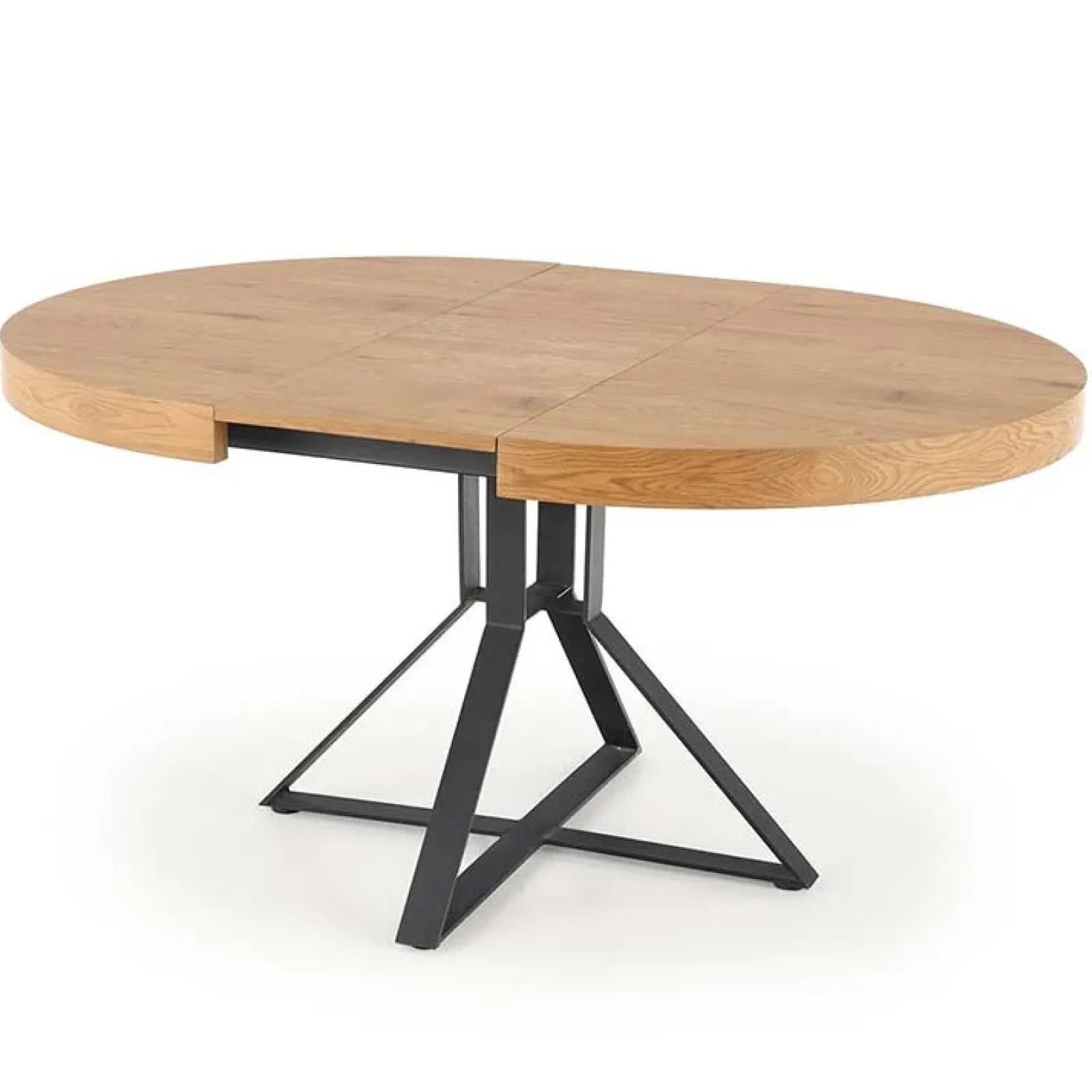 Garnero Arredamenti Tavoli Da Pranzo|Tavoli Allungabili-Tavolo allungabile 120/160cm rovere dorato nero Mason