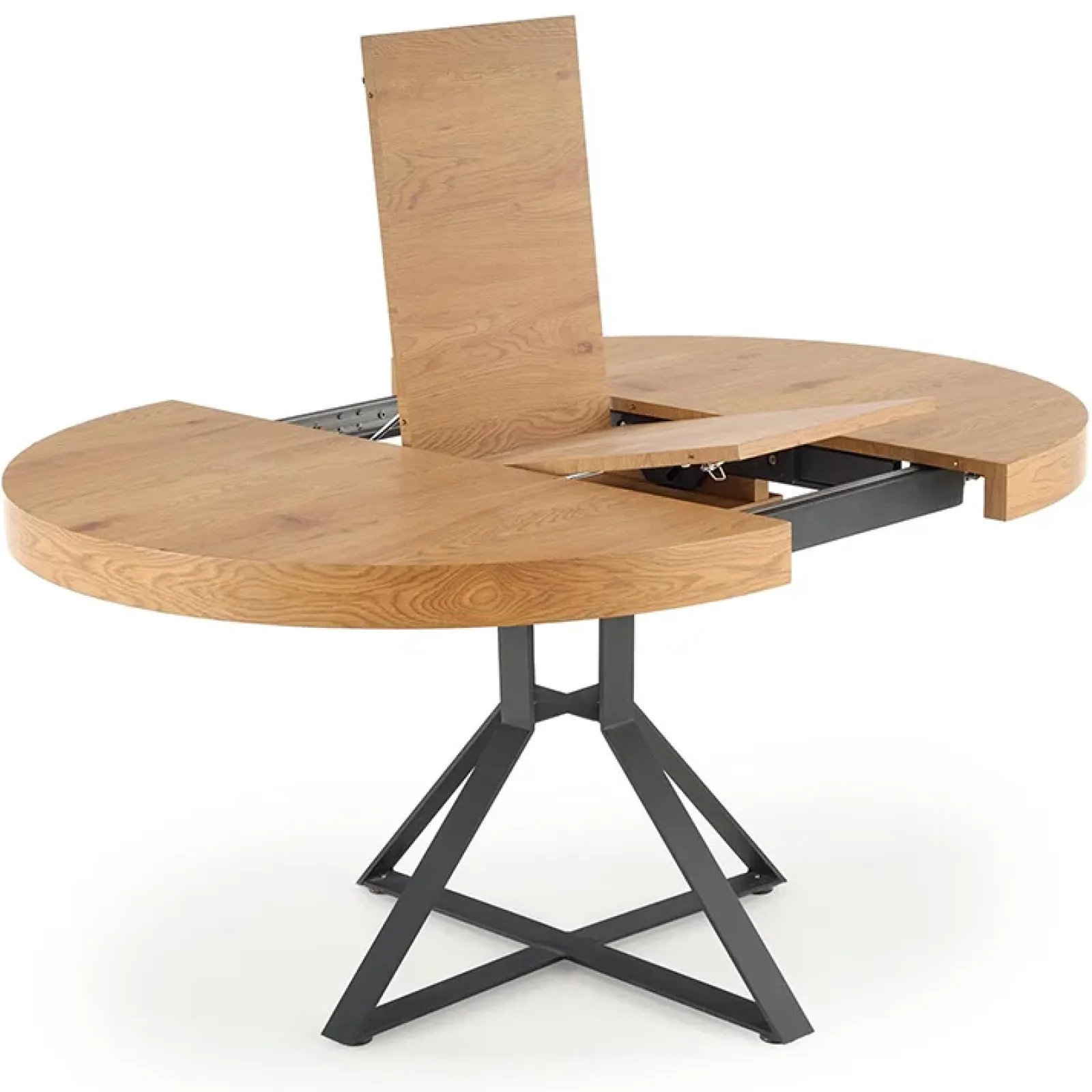 Garnero Arredamenti Tavoli Da Pranzo|Tavoli Allungabili-Tavolo allungabile 120/160cm rovere dorato nero Mason