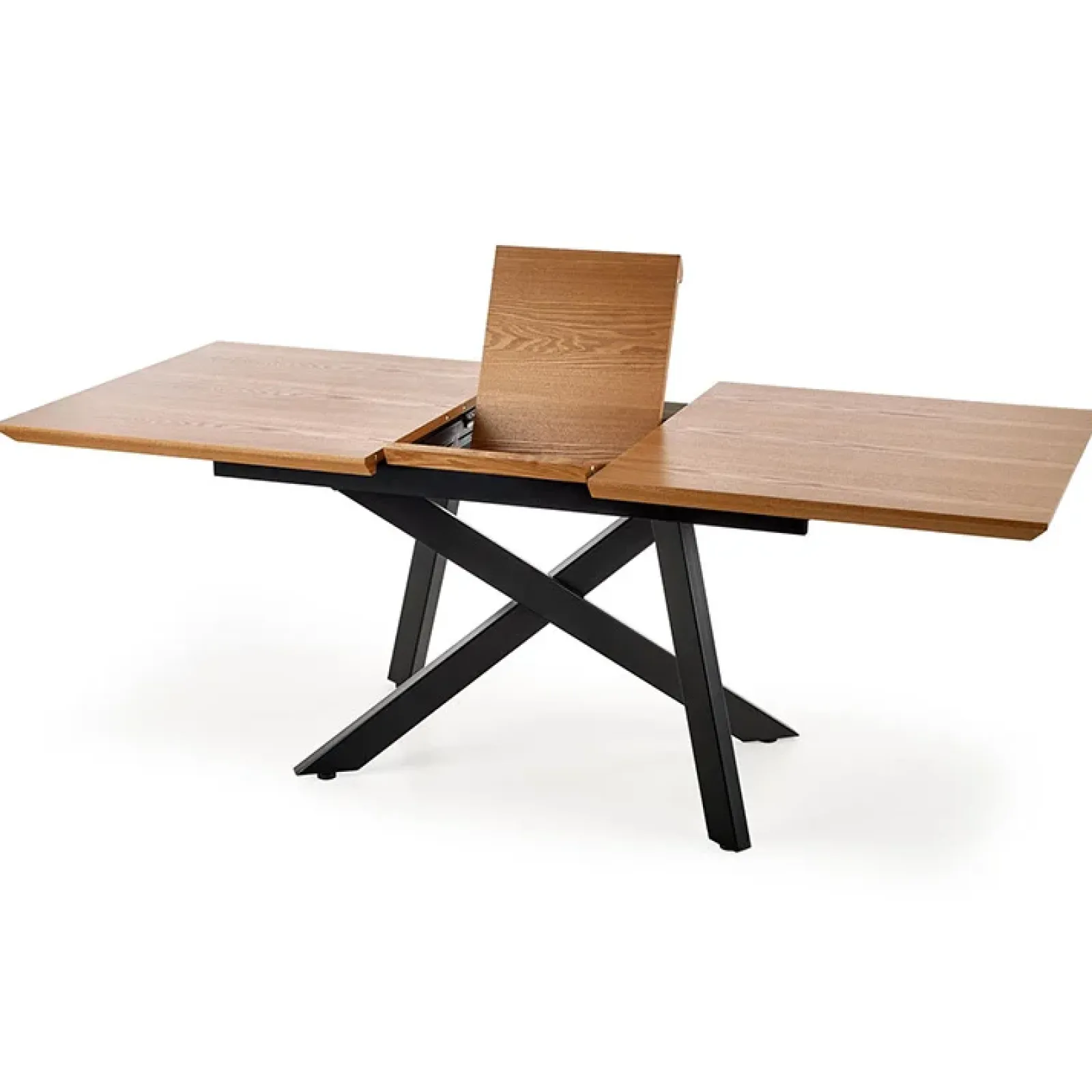 Garnero Arredamenti Tavoli In Legno|Tavoli Da Pranzo-Tavolo allungabile 160/200cm rovere naturale acciaio nero Cornet