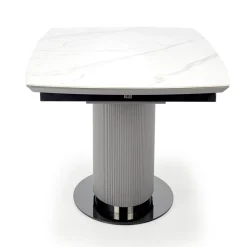 Garnero Arredamenti Tavoli Da Pranzo|Tavoli Allungabili-Tavolo allungabile da pranzo 160/220cm bianco grigio chiaro Ignazio