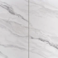 Garnero Arredamenti Tavoli Da Pranzo|Tavoli Allungabili-Tavolo allungabile da pranzo 160/220cm bianco grigio chiaro Ignazio