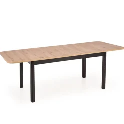 Garnero Arredamenti Tavoli Da Pranzo|Tavoli Allungabili-Tavolo allungabile industrial 160/228cm rovere nero Florian