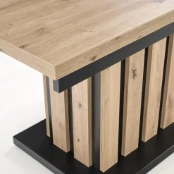 Garnero Arredamenti Tavoli In Legno|Tavoli Da Pranzo-Tavolo allungabile moderno 130/170cm rovere nero Ottowa