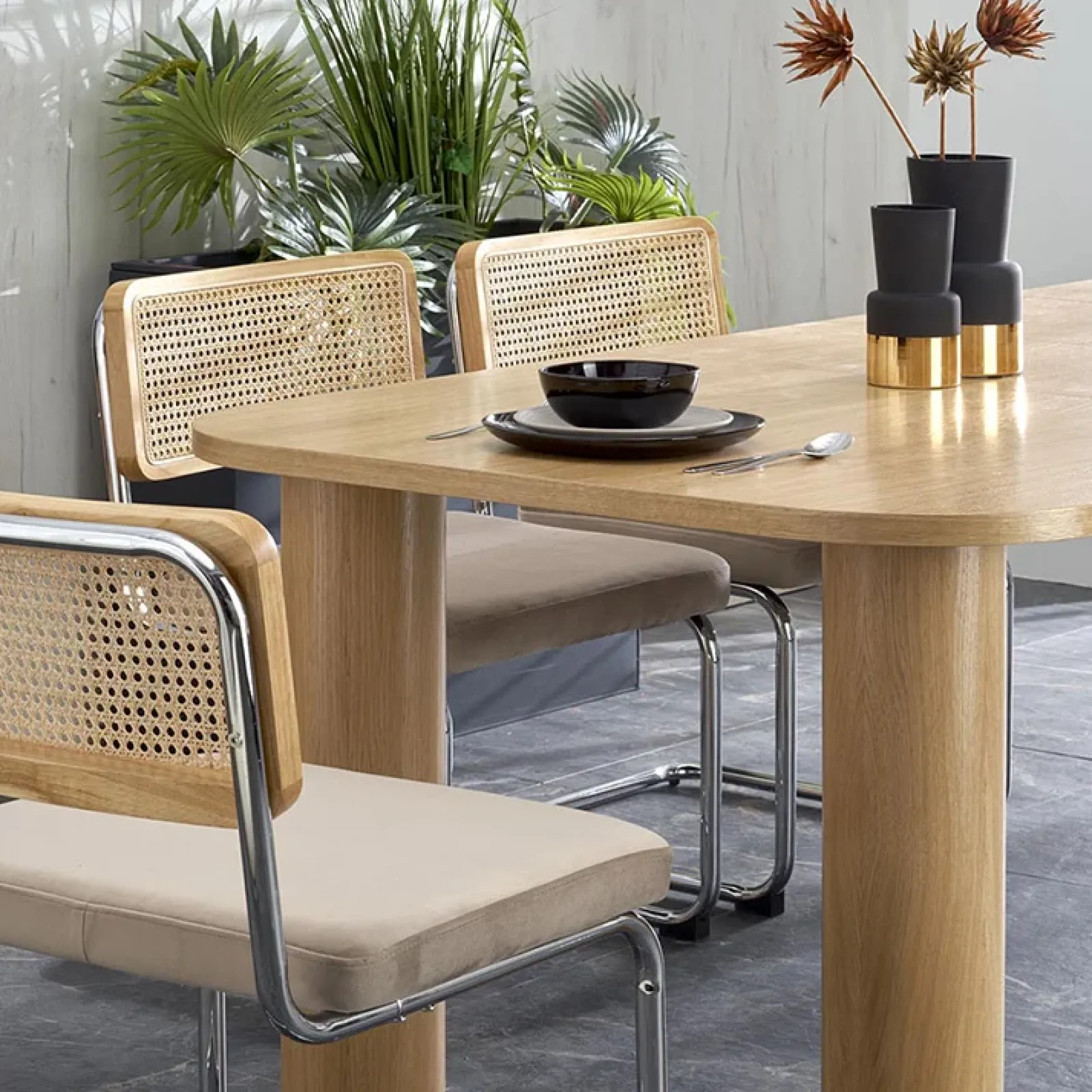 Garnero Arredamenti Tavoli Da Pranzo|Tavoli Allungabili-Tavolo allungabile moderno 160/240cm rovere Erevan