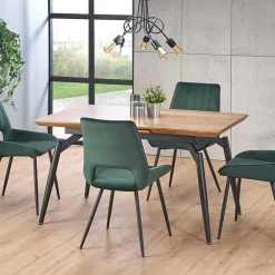 Garnero Arredamenti Tavoli In Legno|Tavoli Da Pranzo-Tavolo allungabile moderno 140/180cm rovere nero Basilea