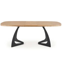 Garnero Arredamenti Tavoli Da Pranzo|Tavoli Allungabili-Tavolo allungabile moderno 160/200cm rovere naturale nero Evan