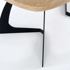 Garnero Arredamenti Tavoli Da Pranzo|Tavoli Allungabili-Tavolo allungabile moderno 160/200cm rovere naturale nero Evan