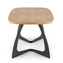 Garnero Arredamenti Tavoli Da Pranzo|Tavoli Allungabili-Tavolo allungabile moderno 160/200cm rovere naturale nero Evan