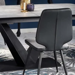 Garnero Arredamenti Tavoli Da Pranzo|Tavoli Allungabili-Tavolo allungabile moderno 180/230cm grigio scuro nero Zara