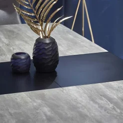 Garnero Arredamenti Tavoli Da Pranzo|Tavoli Allungabili-Tavolo allungabile moderno 180/230cm grigio scuro nero Zara