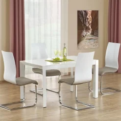 Garnero Arredamenti Tavoli Da Pranzo|Tavoli Allungabili-Tavolo allungabile moderno 130/250cm bianco lucido Falco Gihome®