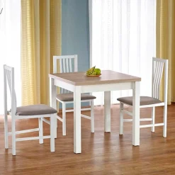 Garnero Arredamenti Tavoli In Legno|Tavoli Da Pranzo-Tavolo allungabile moderno 80/160cm rovere sonoma bianco Akainu Bianco - Rovere