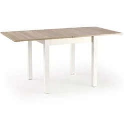Garnero Arredamenti Tavoli In Legno|Tavoli Da Pranzo-Tavolo allungabile moderno 80/160cm rovere sonoma bianco Akainu Bianco - Rovere