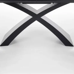 Garnero Arredamenti Tavoli Da Pranzo|Tavoli Allungabili-Tavolo allungabile moderno 180/220cm grigio scuro nero Borgia