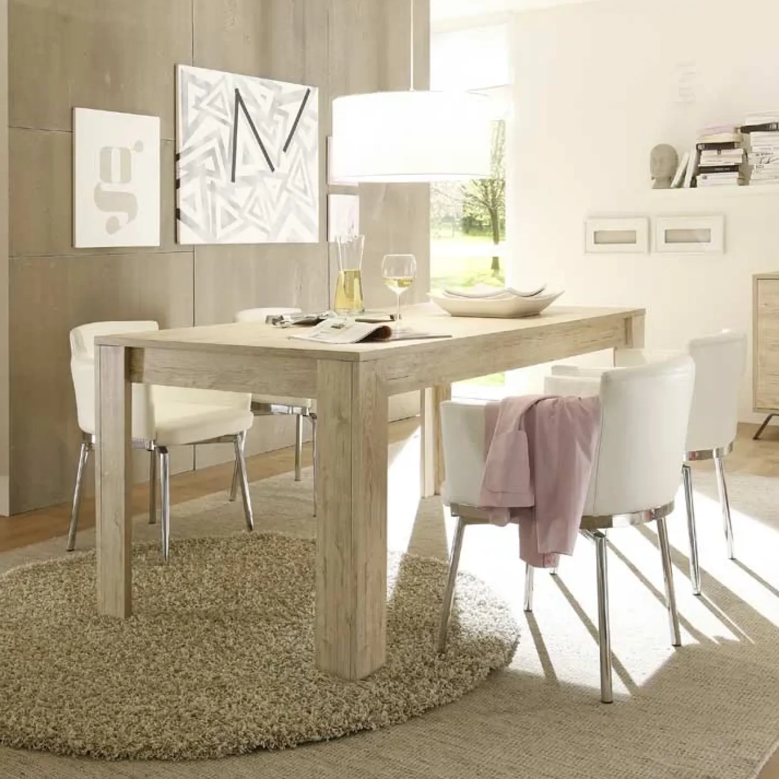 Garnero Arredamenti Tavoli Da Pranzo|Tavoli Allungabili-Tavolo allungabile rettangolare 137/185cm sherwood oak Juvena