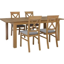 Garnero Arredamenti Tavoli In Legno|Tavoli Da Pranzo-Tavolo allungabile 160/200x76cm rovere scuro Lucca