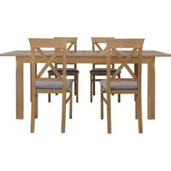 Garnero Arredamenti Tavoli In Legno|Tavoli Da Pranzo-Tavolo allungabile 160/200x76cm rovere scuro Lucca