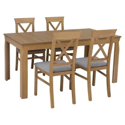 Garnero Arredamenti Tavoli In Legno|Tavoli Da Pranzo-Tavolo allungabile 160/200x76cm rovere scuro Lucca