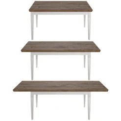 Garnero Arredamenti Tavoli In Legno|Tavoli Da Pranzo-Tavolo 160/200/240cm allungabile rovere Texel Bianco Frassinato