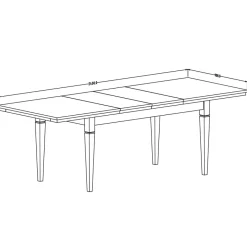 Garnero Arredamenti Tavoli In Legno|Tavoli Da Pranzo-Tavolo 160/200/240cm allungabile rovere Texel Bianco Frassinato