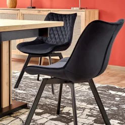 Garnero Arredamenti Tavoli In Legno|Tavoli Da Pranzo-Tavolo 130/180cm allungabile da pranzo rovere chiaro nero Harbin