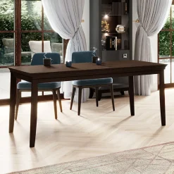 Garnero Arredamenti Tavoli In Legno|Tavoli Da Pranzo-Tavolo 160/240cm allungabile da pranzo rovere scuro Umag