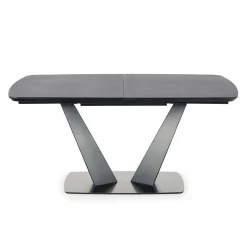 Garnero Arredamenti Tavoli Da Pranzo|Tavoli Allungabili-Tavolo 160/220cm allungabile moderno grigio scuro nero Sienna
