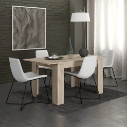 Garnero Arredamenti Tavoli Da Pranzo|Tavoli Allungabili-Tavolo 120/160cm allungabile moderno legno chiaro Atena Rovere