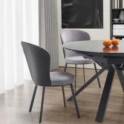 Garnero Arredamenti Tavoli Da Pranzo|Tavoli Allungabili-Tavolo 130/180cm allungabile moderno marmo nero Aspen