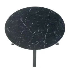 Garnero Arredamenti Tavoli Da Pranzo|Tavoli Allungabili-Tavolo 130/180cm allungabile moderno marmo nero Aspen