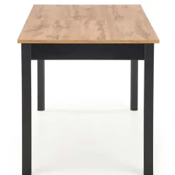 Garnero Arredamenti Tavoli Da Pranzo|Tavoli Allungabili-Tavolo 124/168cm allungabile moderno rovere wotan nero Sabo