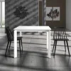 Garnero Arredamenti Tavoli Da Pranzo|Tavoli Allungabili-Tavolo 90/150cm allungabile moderno bianco frassinato Dylan Gihome®