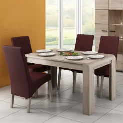 Garnero Arredamenti Tavoli Da Pranzo|Tavoli Allungabili-Tavolo 144/184cm allungabile moderno rovere chiaro Alan Gihome®