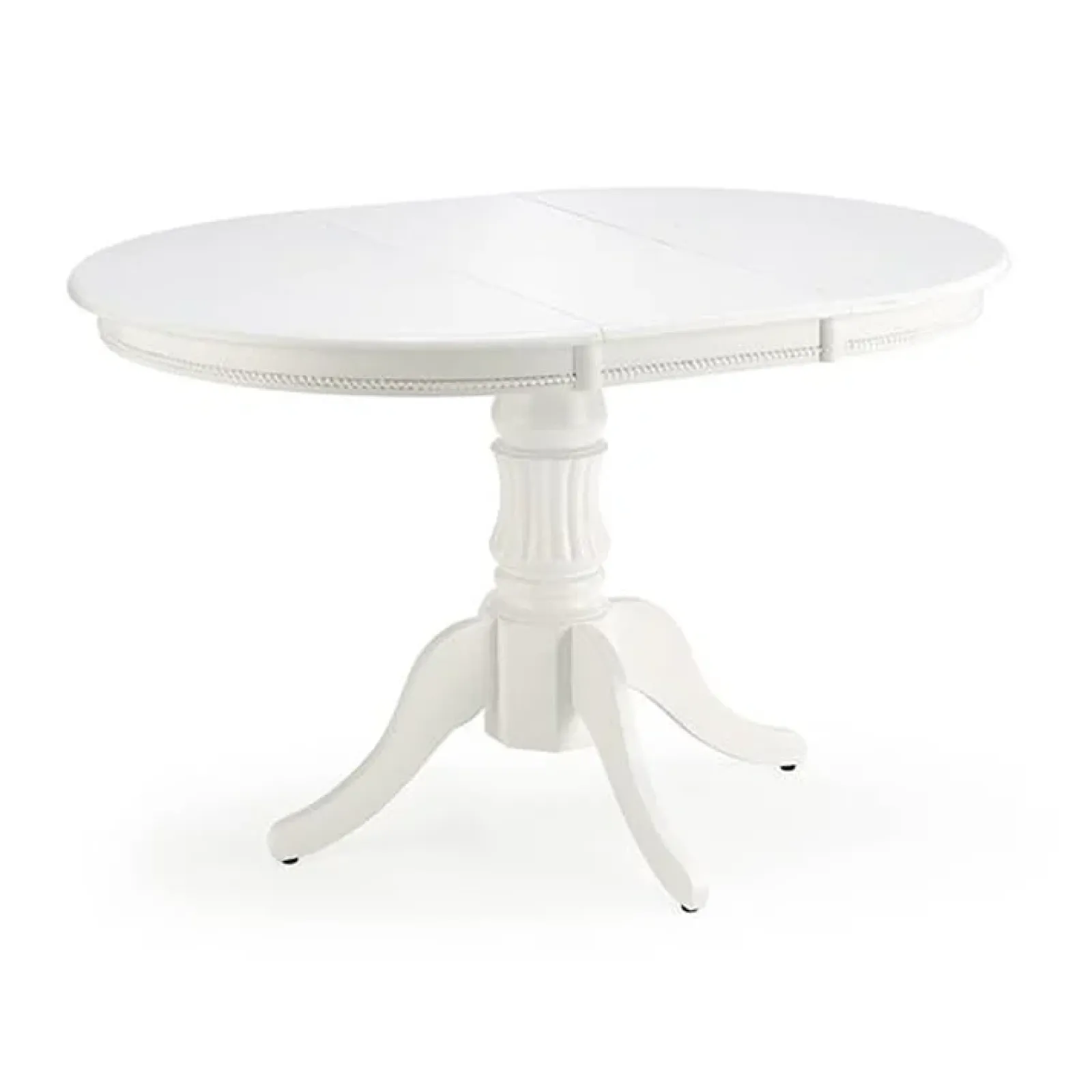 Garnero Arredamenti Tavoli In Legno|Tavoli Da Pranzo-Tavolo 90/124cm allungabile rotondo moderno bianco Circle Bianco Opaco