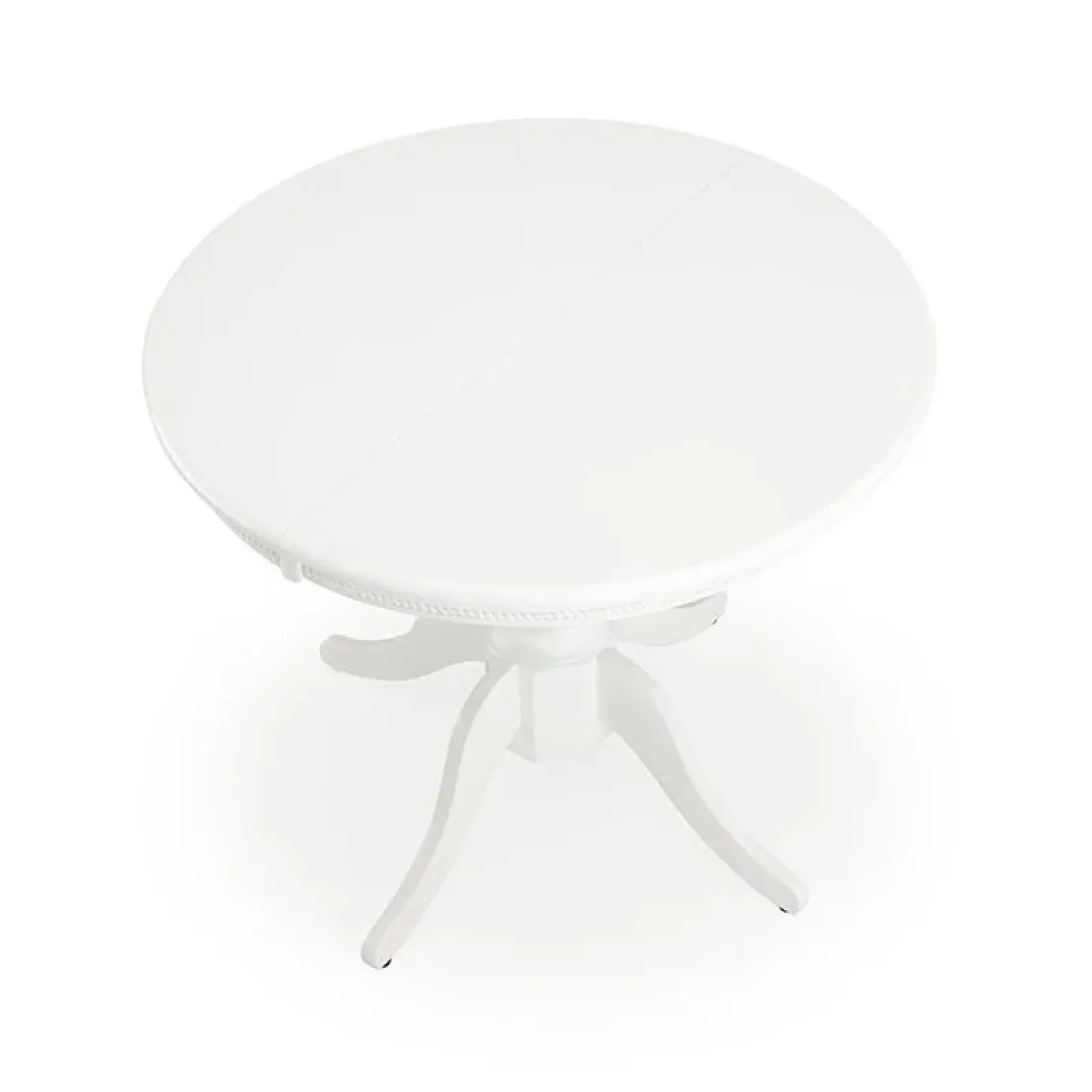 Garnero Arredamenti Tavoli In Legno|Tavoli Da Pranzo-Tavolo 90/124cm allungabile rotondo moderno bianco Circle Bianco Opaco