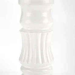 Garnero Arredamenti Tavoli In Legno|Tavoli Da Pranzo-Tavolo 90/124cm allungabile rotondo moderno bianco Circle Bianco Opaco