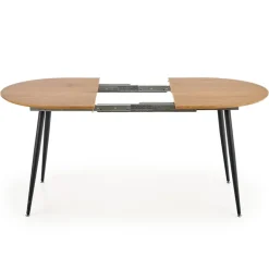 Garnero Arredamenti Tavoli In Legno|Tavoli Da Pranzo-Tavolo 120/160cm allungabile rovere naturale nero Oreon