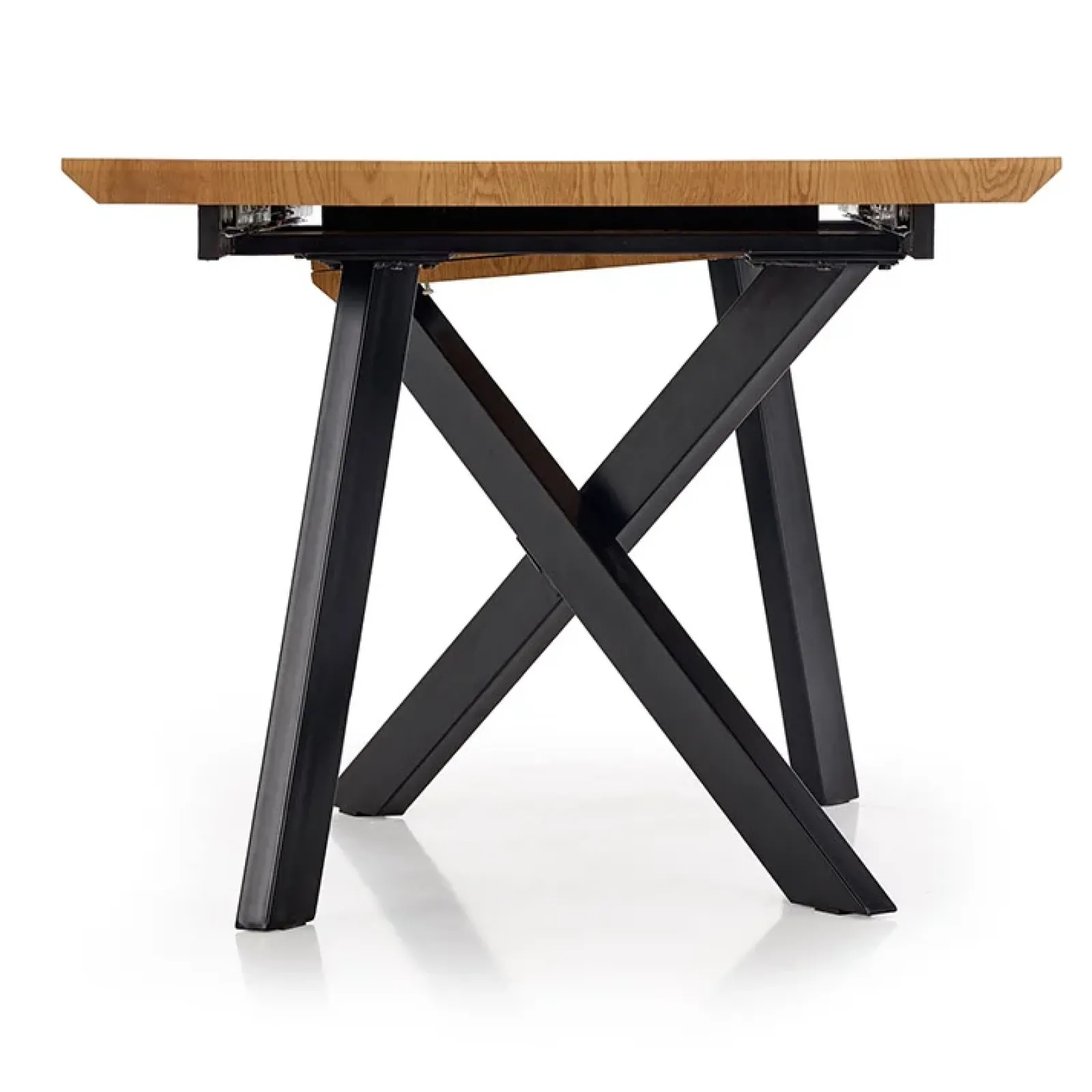 Garnero Arredamenti Tavoli In Legno|Tavoli Da Pranzo-Tavolo 160/200cm allungabile rovere acciaio nero Papavero Gihome®