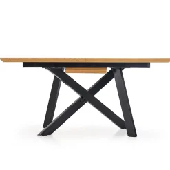 Garnero Arredamenti Tavoli In Legno|Tavoli Da Pranzo-Tavolo 160/200cm allungabile rovere acciaio nero Papavero Gihome®