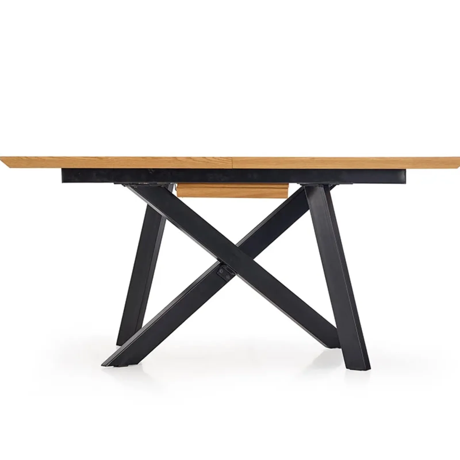 Garnero Arredamenti Tavoli In Legno|Tavoli Da Pranzo-Tavolo 160/200cm allungabile rovere acciaio nero Papavero Gihome®